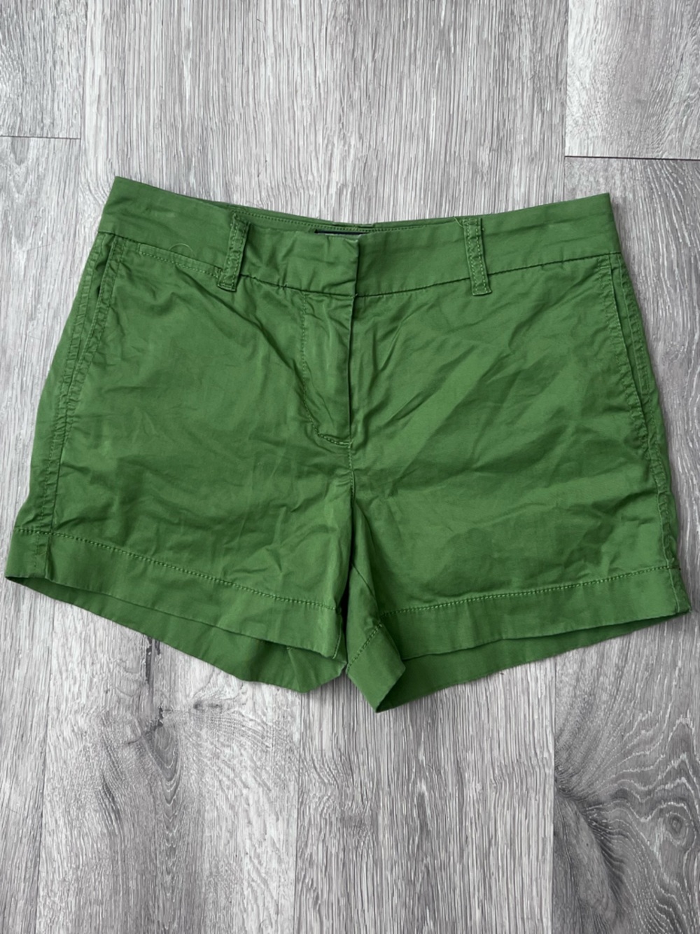J. Crew Green Flat Front Women's Shorts
